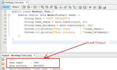 Tutorial Java Netbeans – Cara Membagi Atau Memecah Text Menjadi Beberapa Bagian  