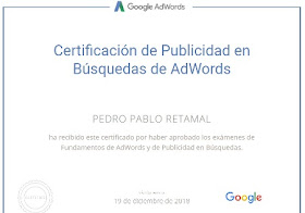 Certificación de Google Adwords en Red de Búsquedas