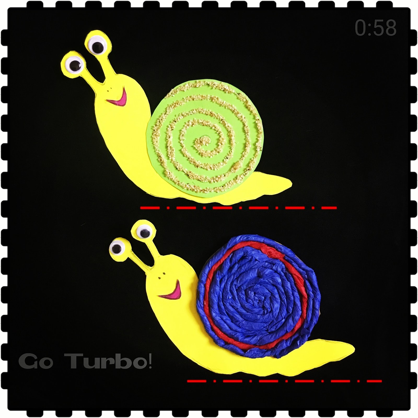 Tissue Paper Snail Craft