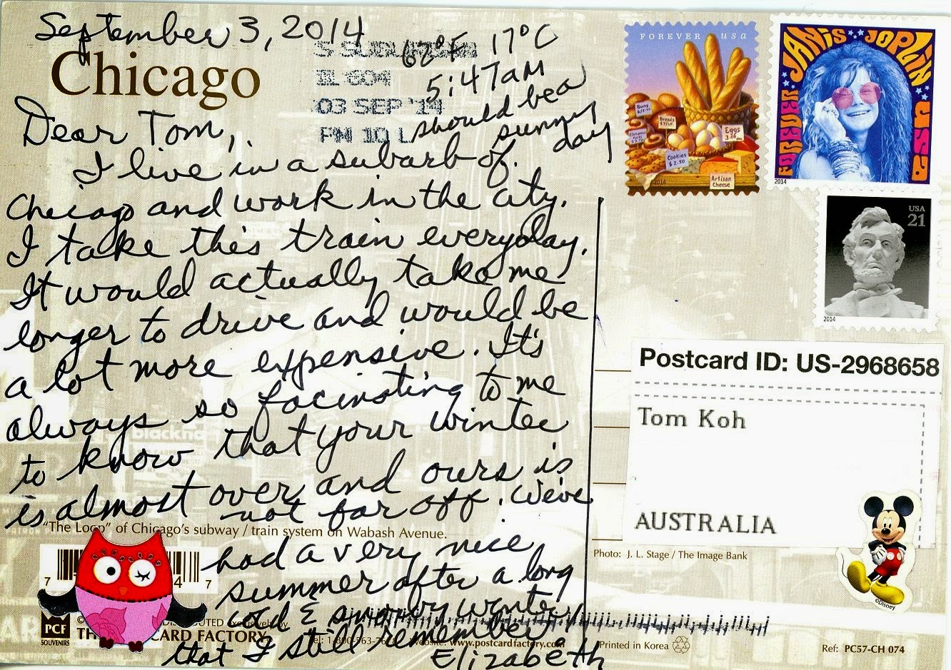 The World in my Mailbox (actually 2 Mailboxes) SW H014; US2968658