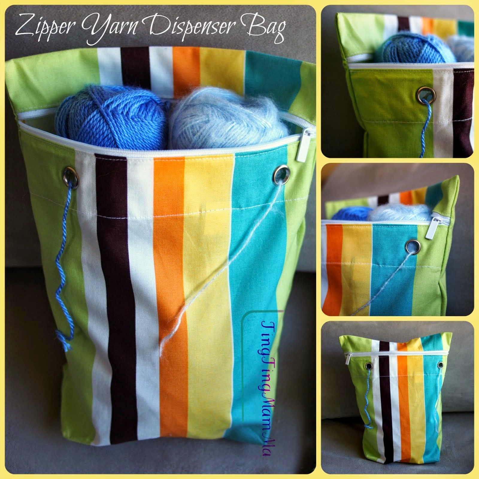 Easy Zipper Yarn Dispenser Bag