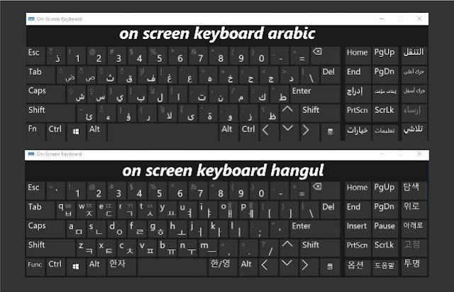 On Screen Keyboard Arabic Hangul
