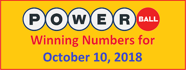 PowerBall Winning Numbers for Wednesday, 10 October 2018