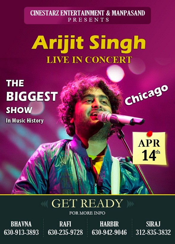 Add Eternal Arijt Singh Live Concert in Chicago