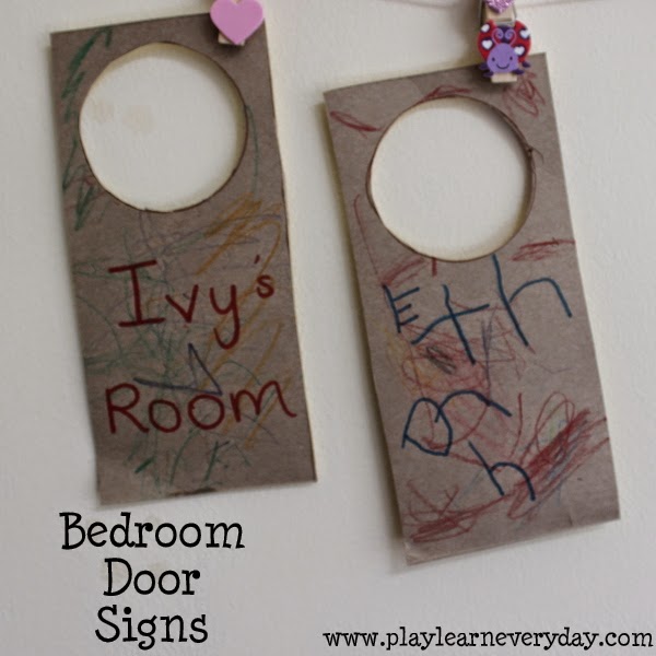 Bedroom Door Sign Play and Learn Every Day