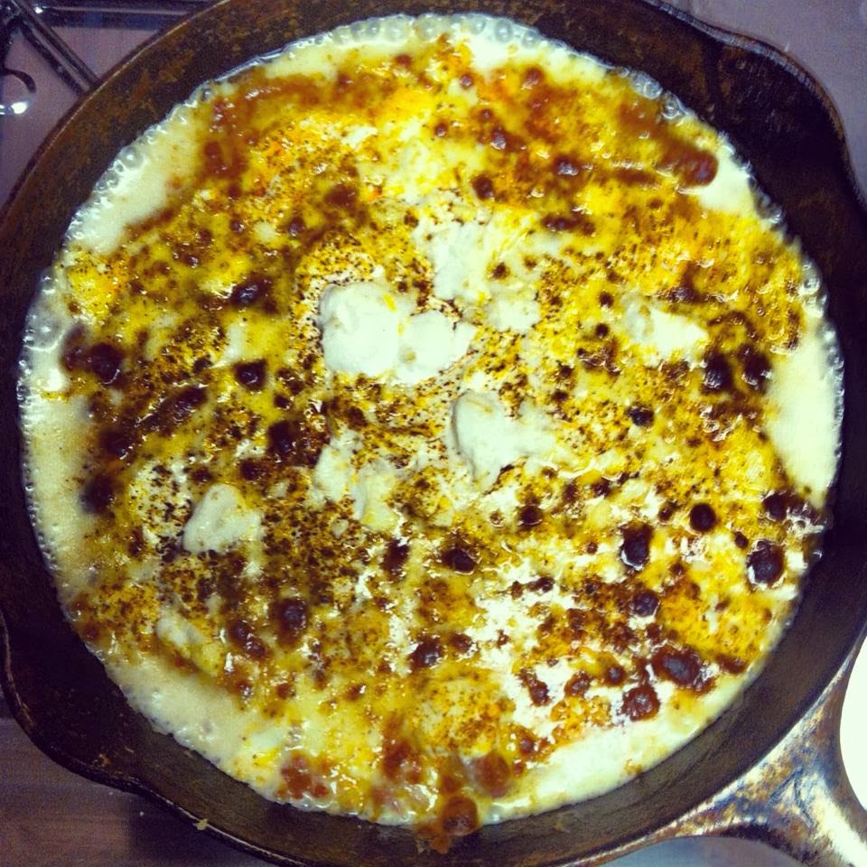Haute + Heirloom Goat Cheese Queso Fundido with Crumbled Smokehouse