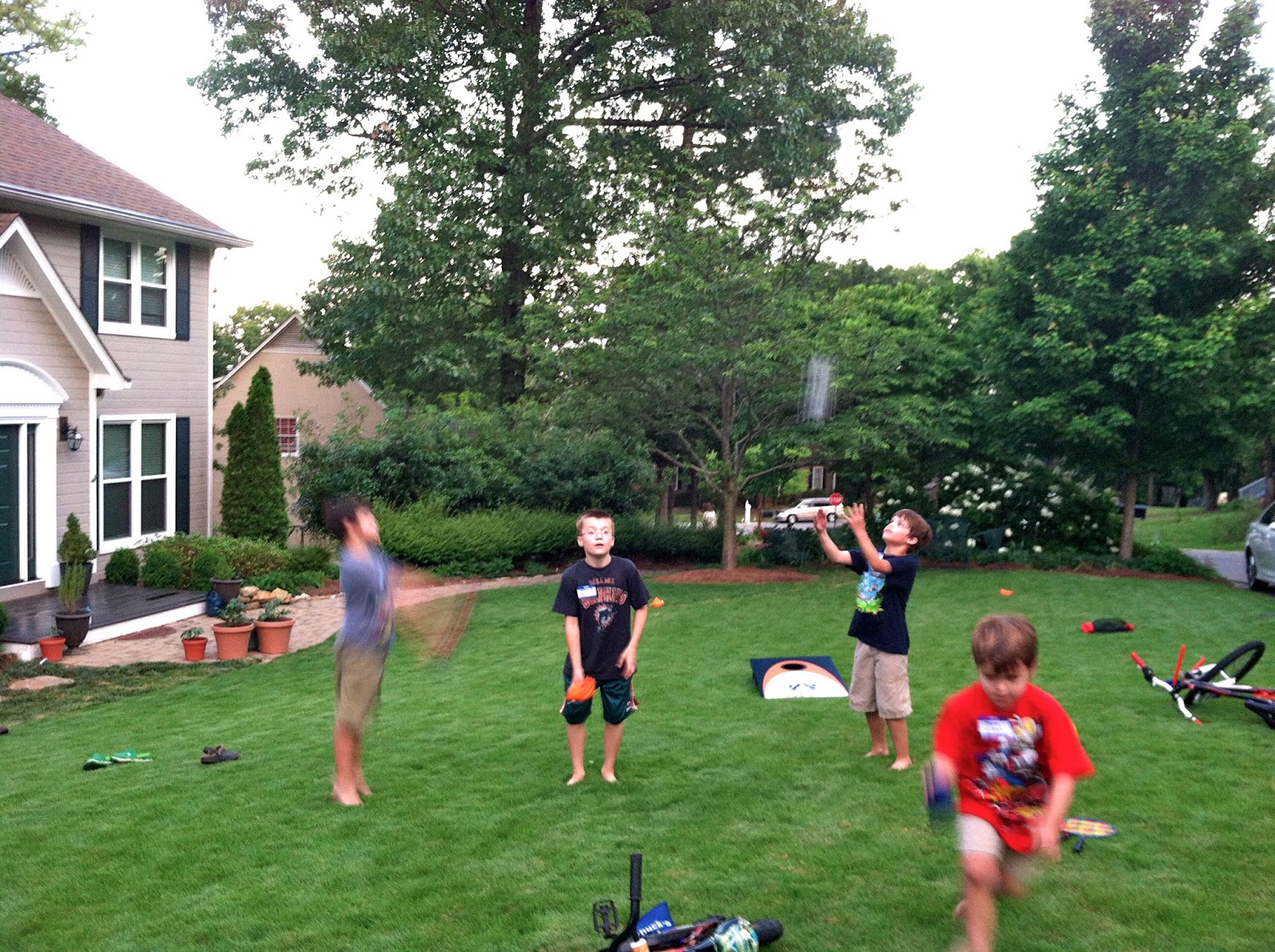 grass stains: Our first block party ... after 13 years