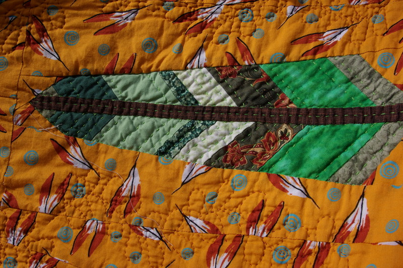 Sane, Crazy, Crumby Quilting Feather Bed Finally Finished!