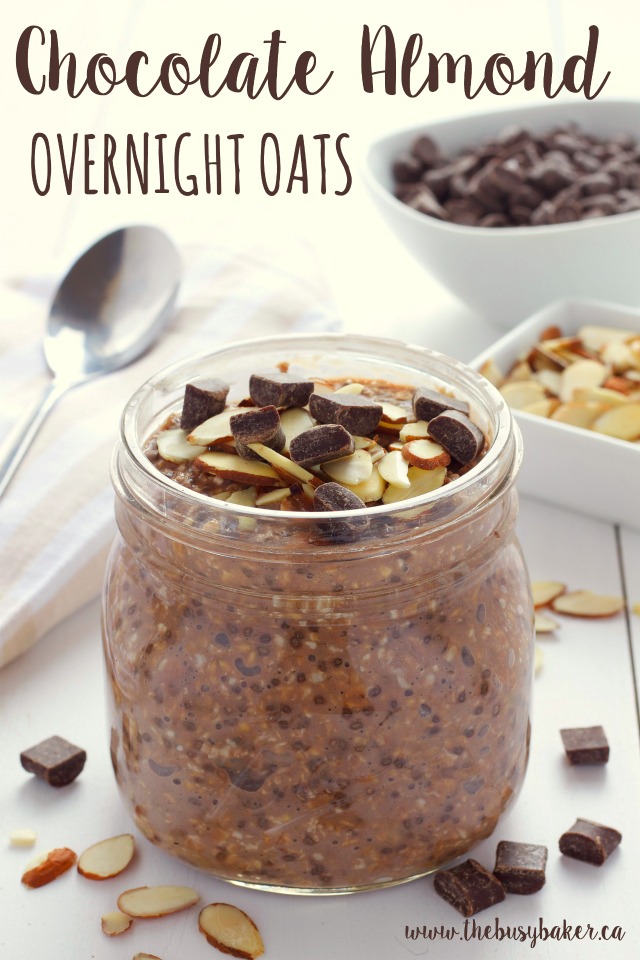 Chocolate Almond Overnight Oats The Busy Baker
