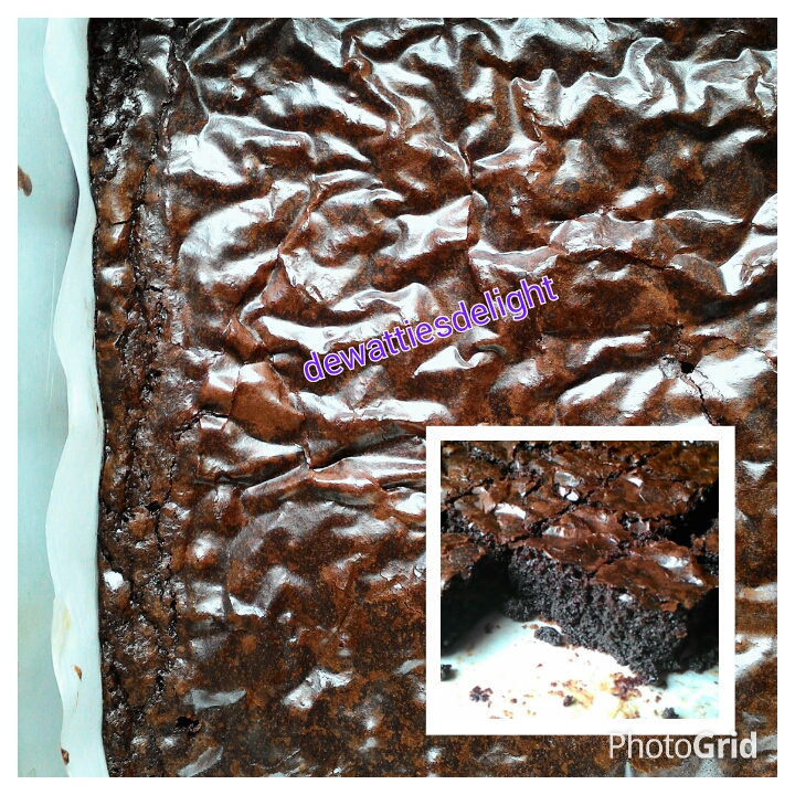Wattie's HomeMade Resepi Chocolate Brownies Kedut Popular (Fudgy Brownies)
