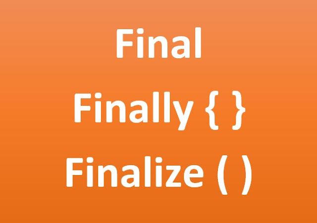 Final Vs Finally Vs Finalize() - Java Stack Flow
