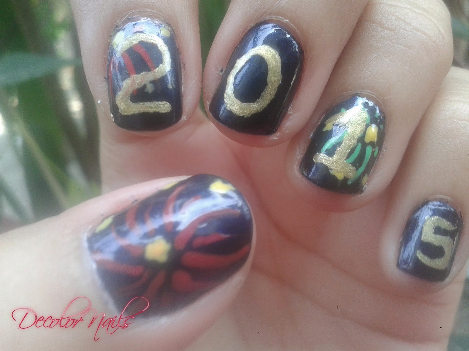 Decolornails Nail Art de Año Nuevo