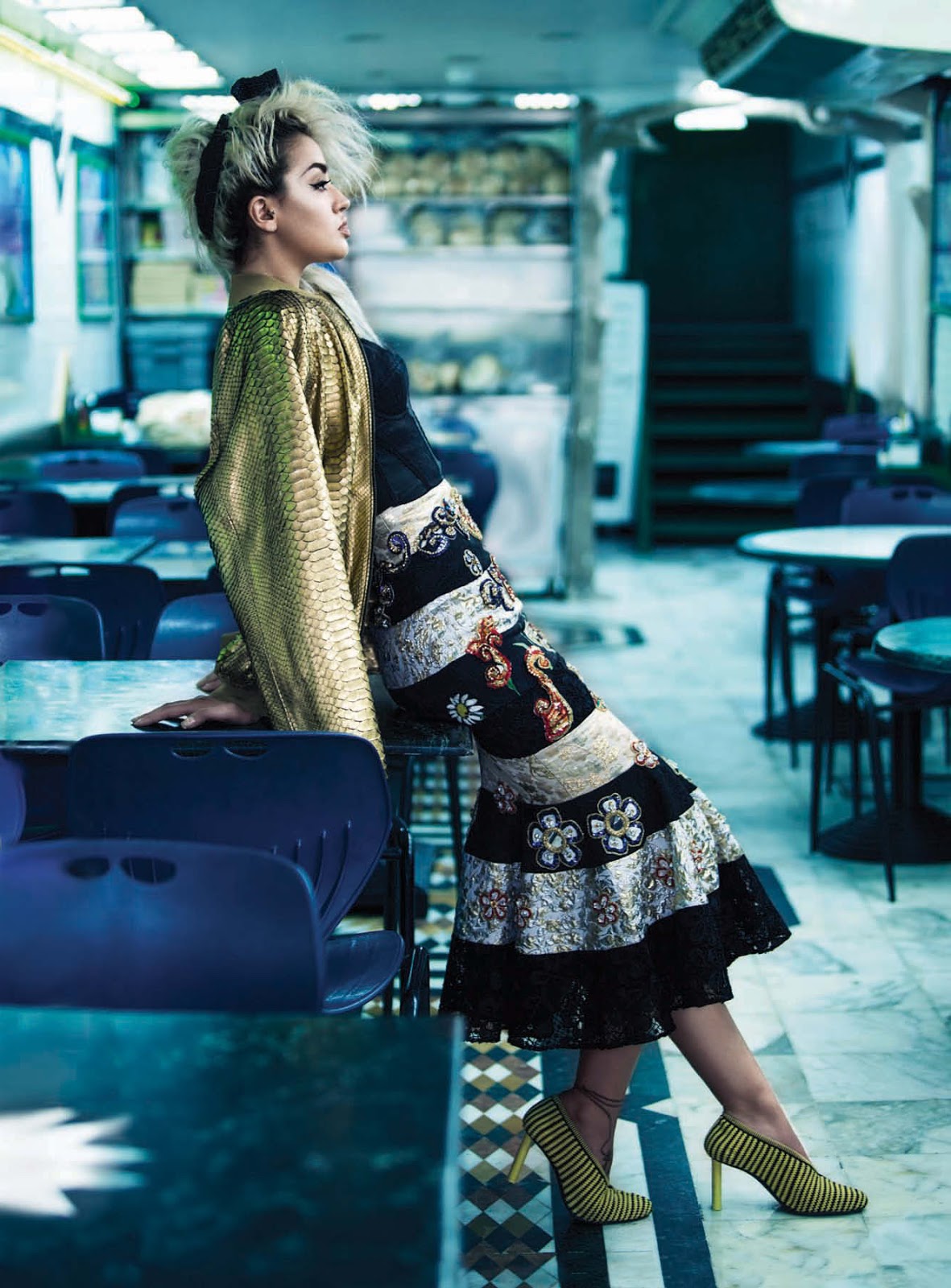 Nina Abdel Malak in Harper's Bazaar Arabia April 2016 by Silja Magg 