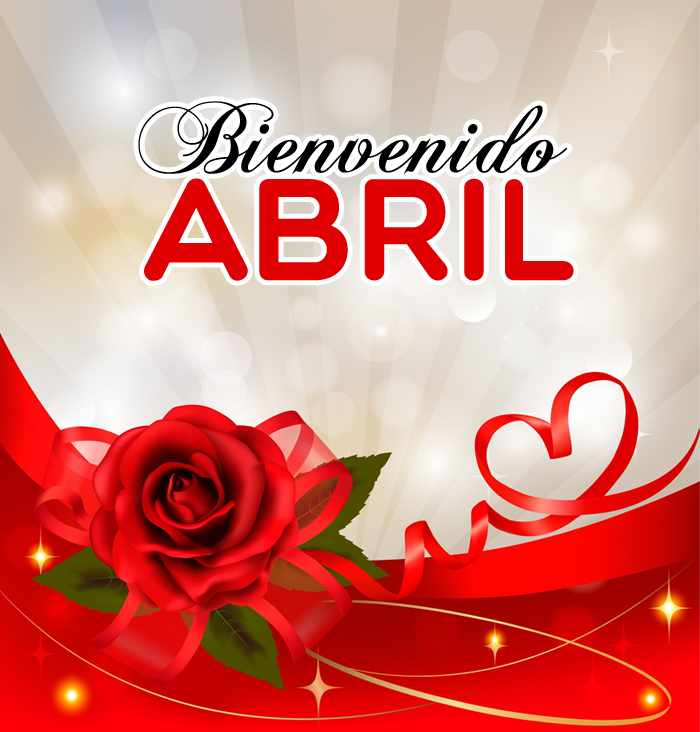 Banco de Imágenes Gratis Bienvenido Abril, postales con mensajes para