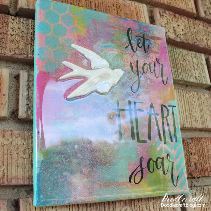 DIY Mixed Media Resin Canvas Art