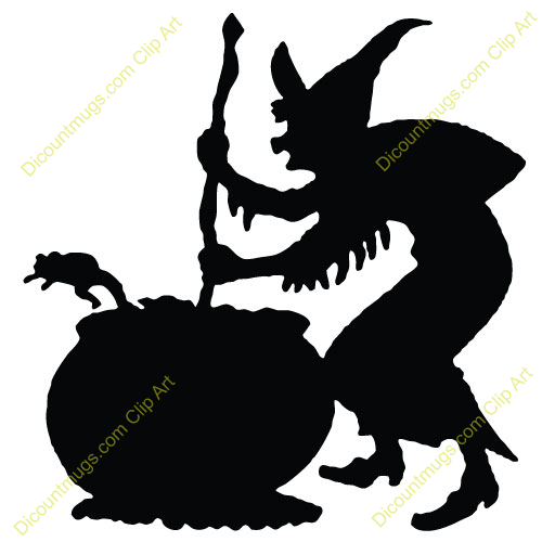 halloween witch and cauldron silhouette pictures clipart gif Images