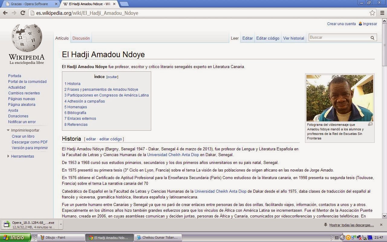 Amadou Ndoye en la Wikipedia