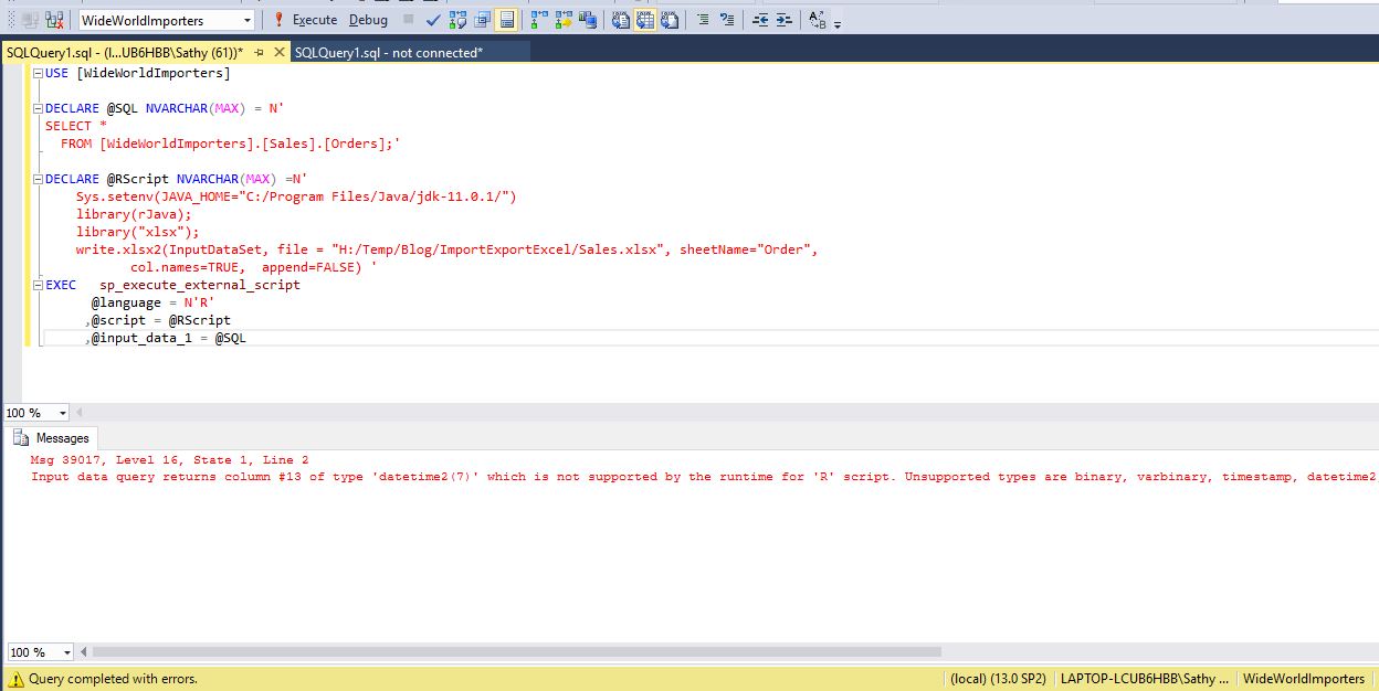 All About Sqlserver Sql Server Export Import Excel Using R Script Part 2