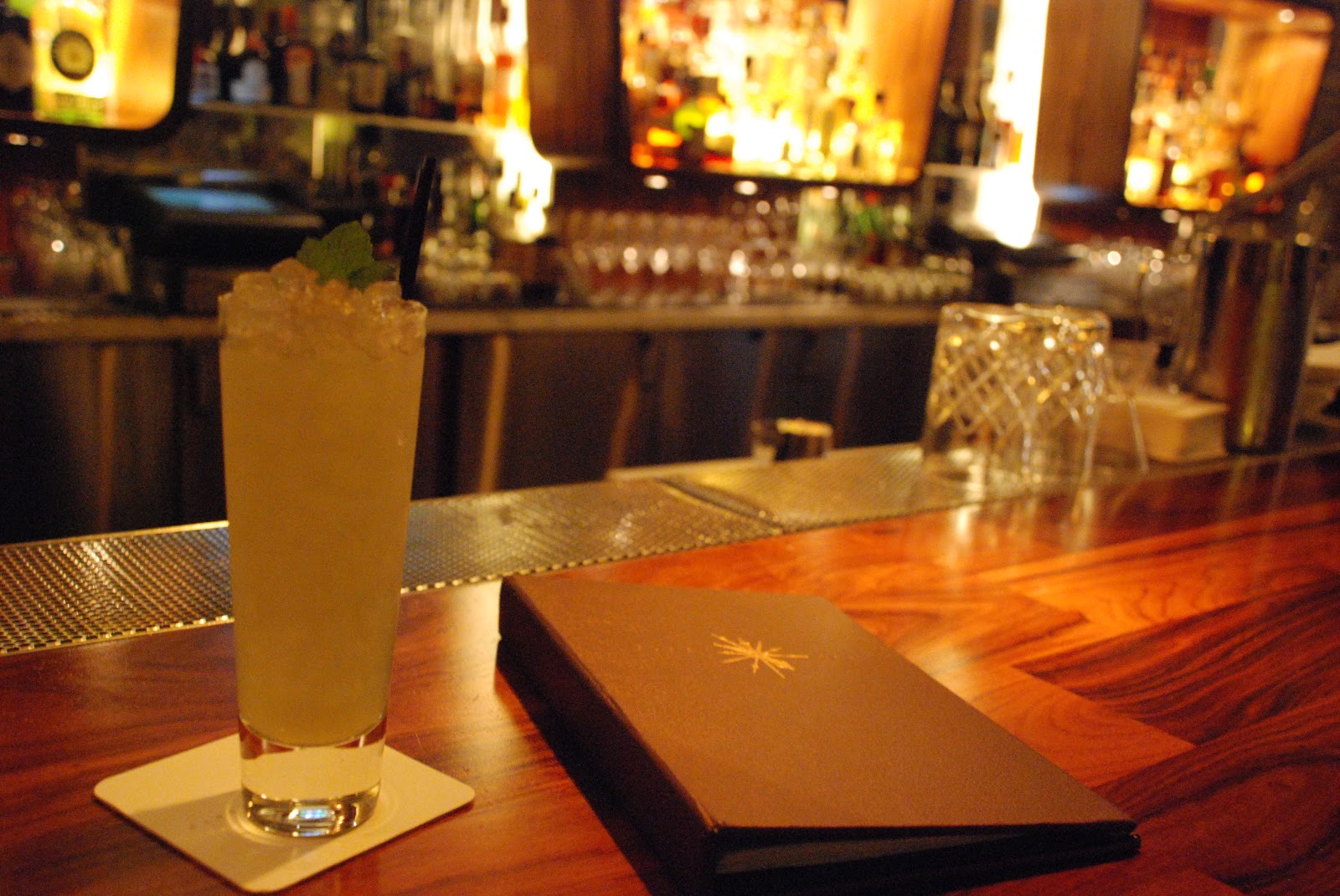THE BIG DRINK (7) Chartreuse Swizzle Clock Bar