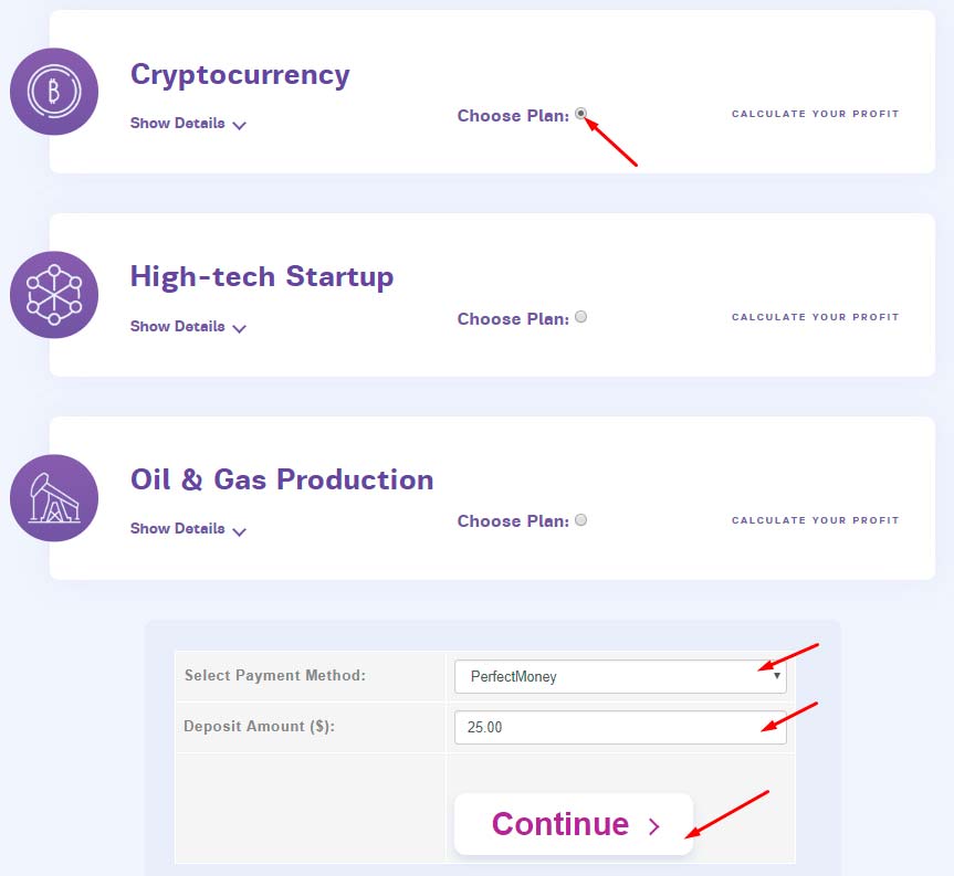 Создание депозита в Private Shares 2