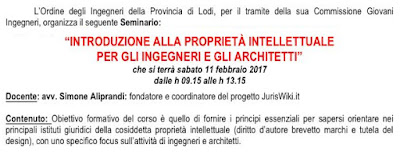 Proprietà intellettuale per ingegneri e architetti: corso a Lodi 1 aliprandi ingegneri lodi