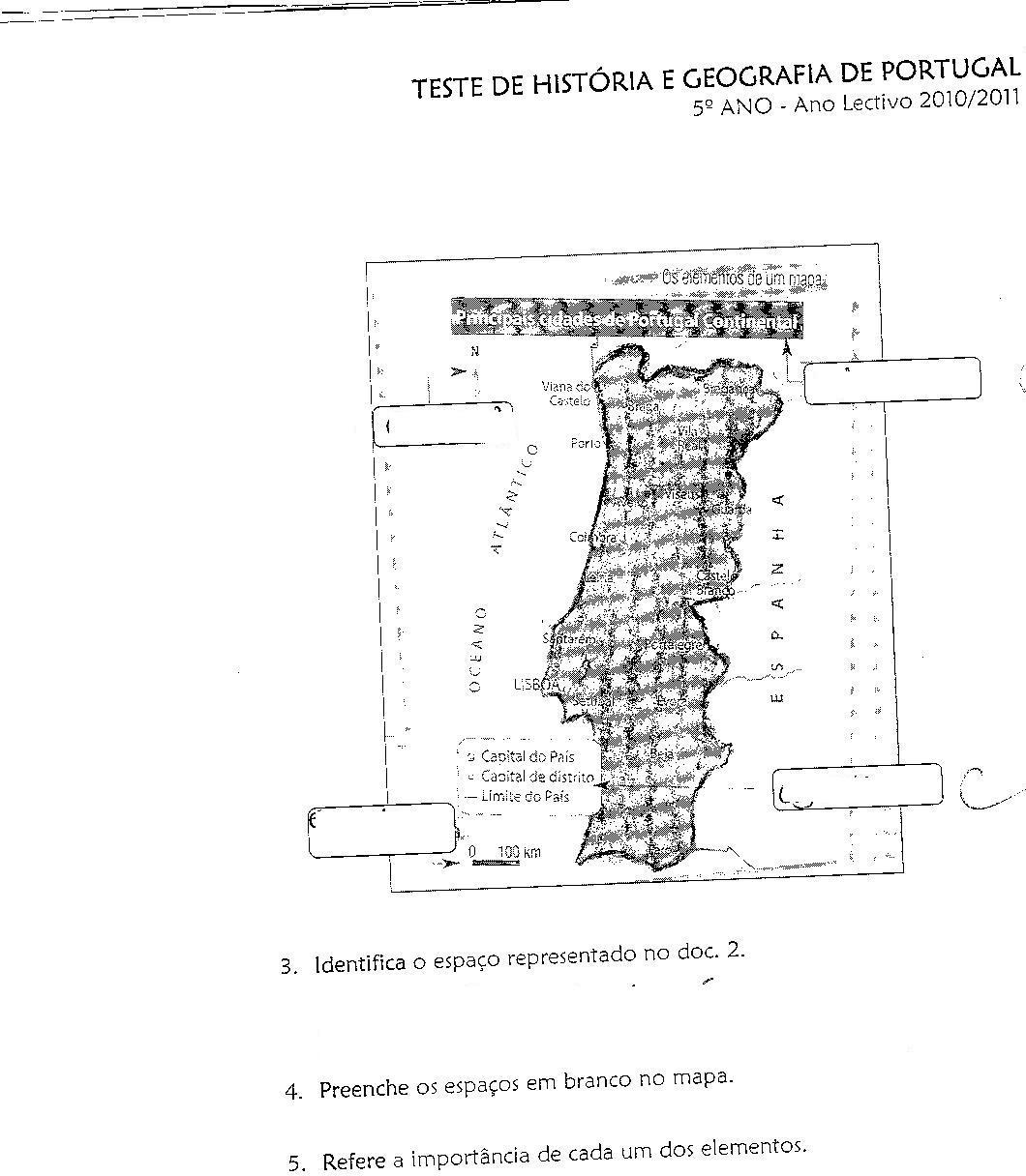 Treina teste historia 5º ano