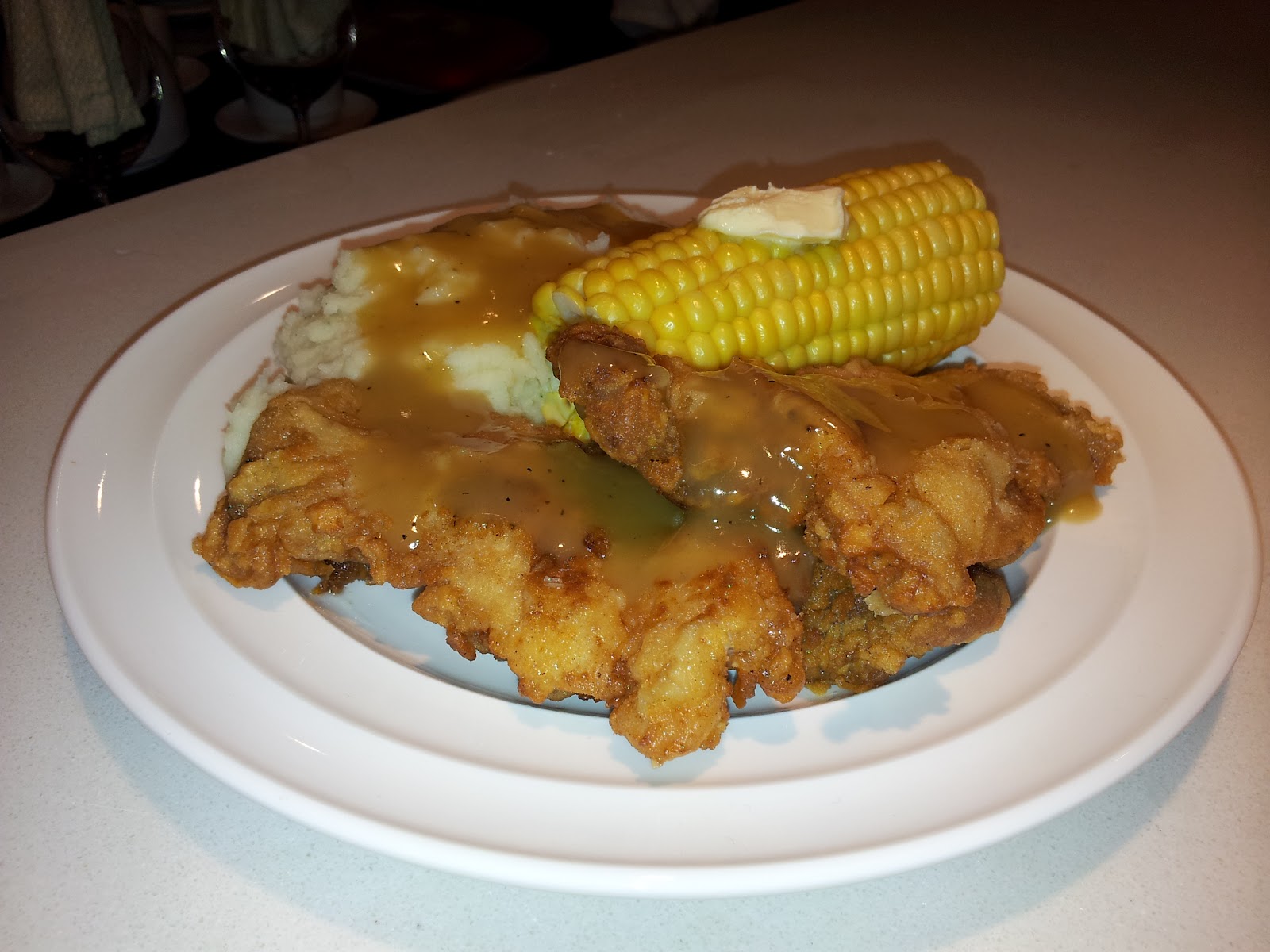 What Mark Made This Week Fried Chicken, Corn on the Cob, Mashed Potatoes and Gravy