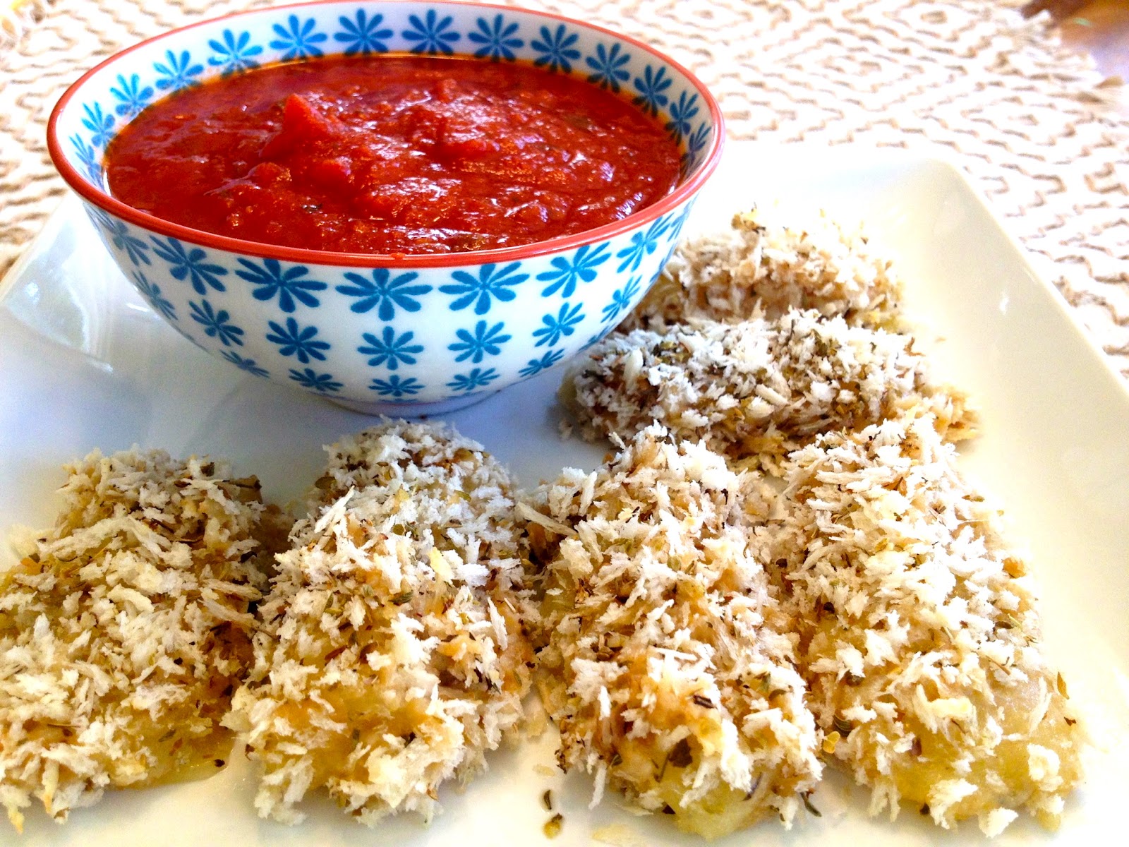 Clean, Fresh and mostly Veggie Baked Mozzarella Sticks without Egg