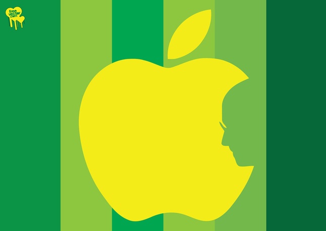 Free Yellow Green Mac Apple Logo Graphic