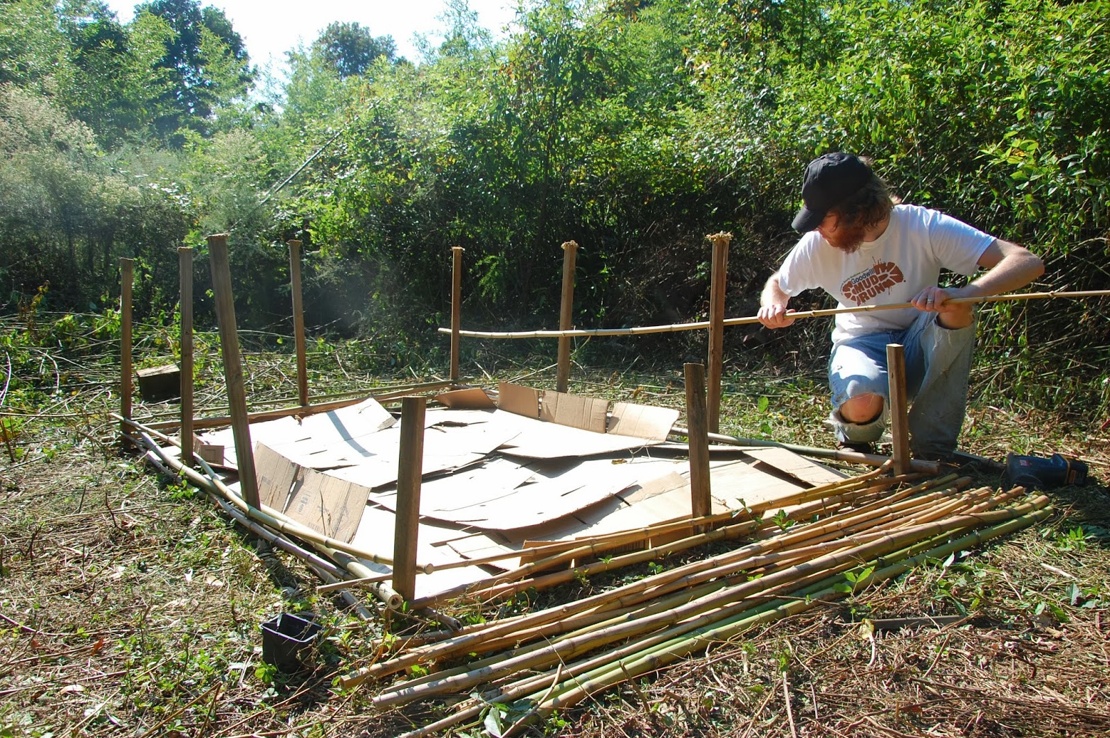 The Hippie Homestead Building a Raised Bed with Bamboo