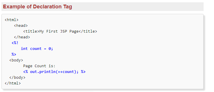 Đinh Sơn Tùng | Web Programming With Servlet and JSP |: JSP Elements