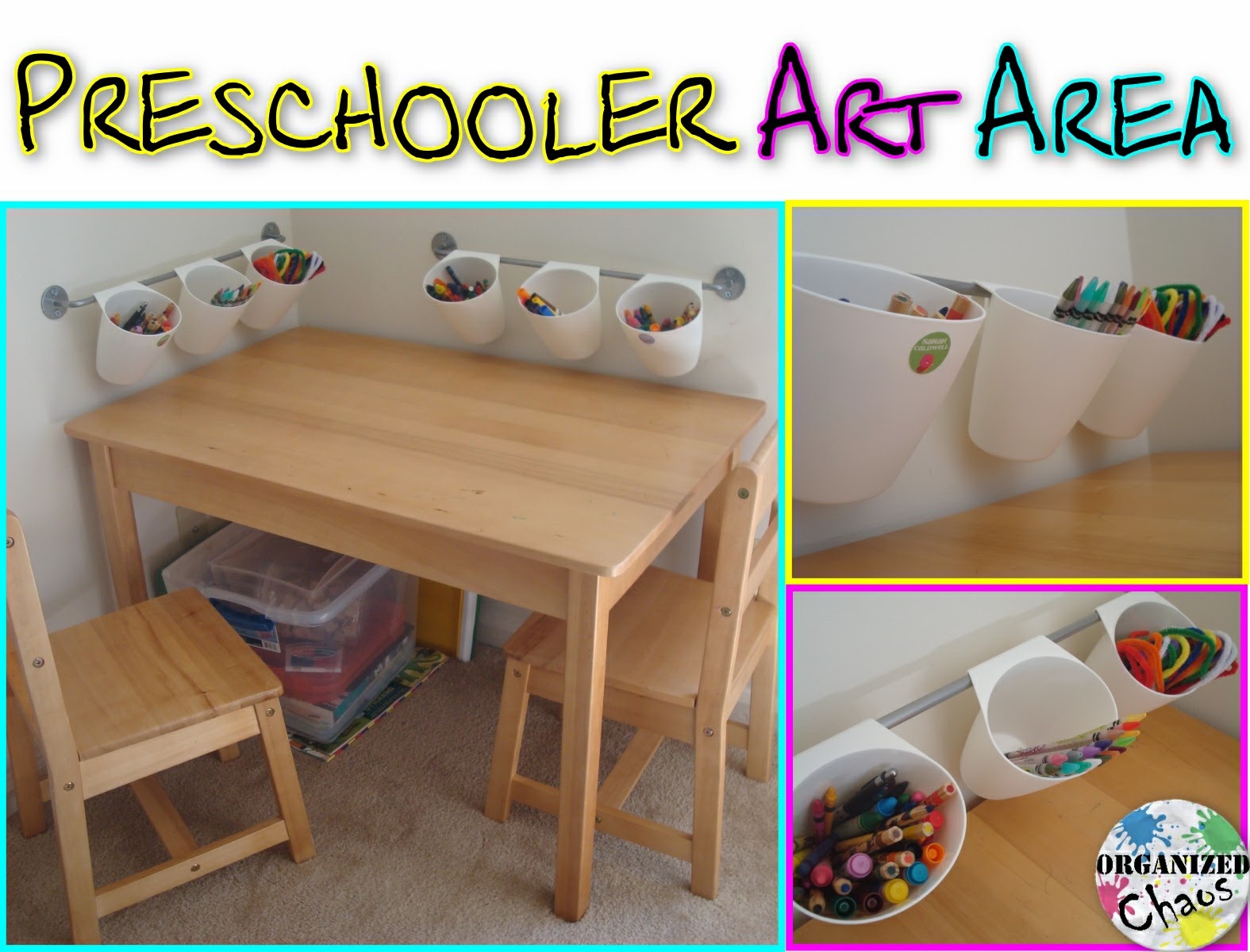 Mommy Monday updated art corner for preschoolers Organized Chaos