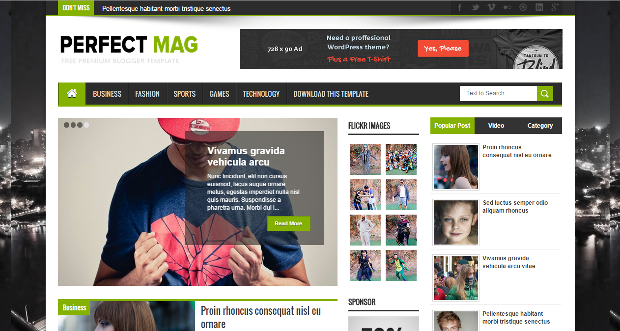 Perfect Mag is a complete Blogger theme for a news or magazine site with th...