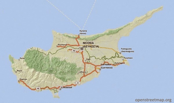 Cypr Mapa