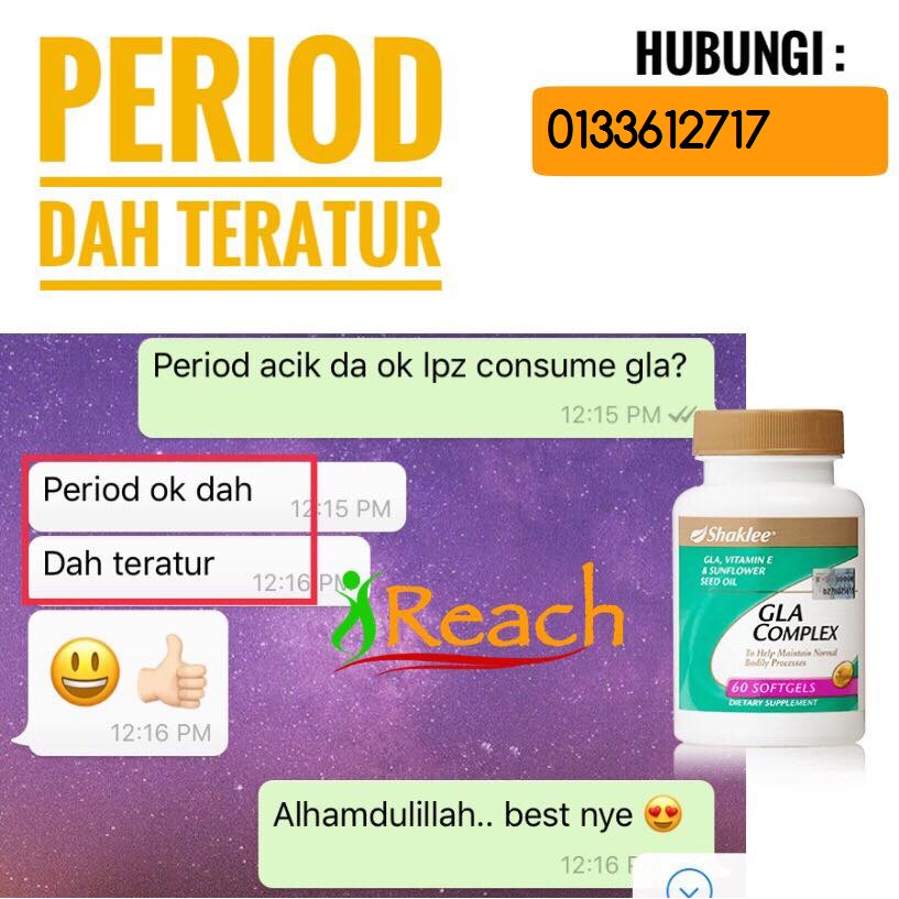 gla shaklee period dah teratur