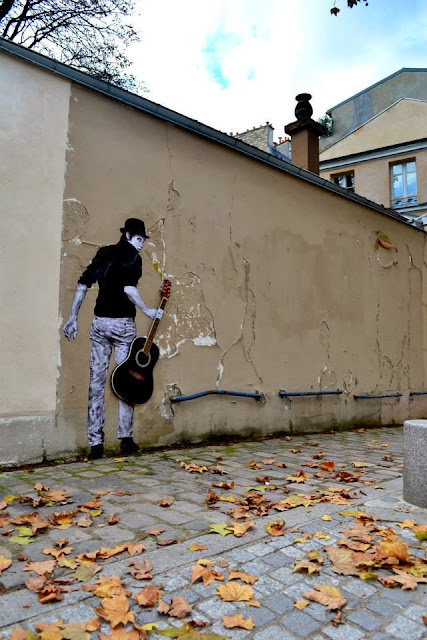 "Orphee" New Street Art Installation By Levalet on the streets of Paris, France. 3
