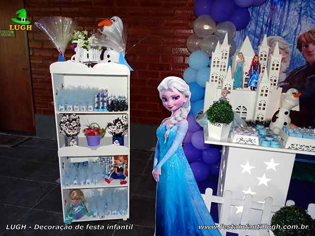 Mesa temática Frozen - aniversário infantil