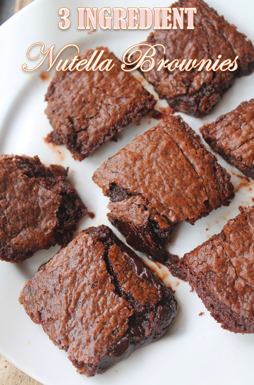 Incredible 3Ingredient Nutella Brownies Recipe Yummy Tummy