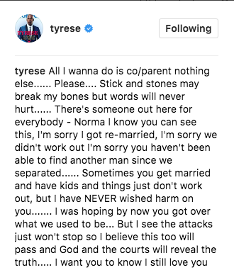 "I'm sorry I got re-married, I'm sorry you haven't been able to find another man' - Tyrese comes for his ex-wife on IG