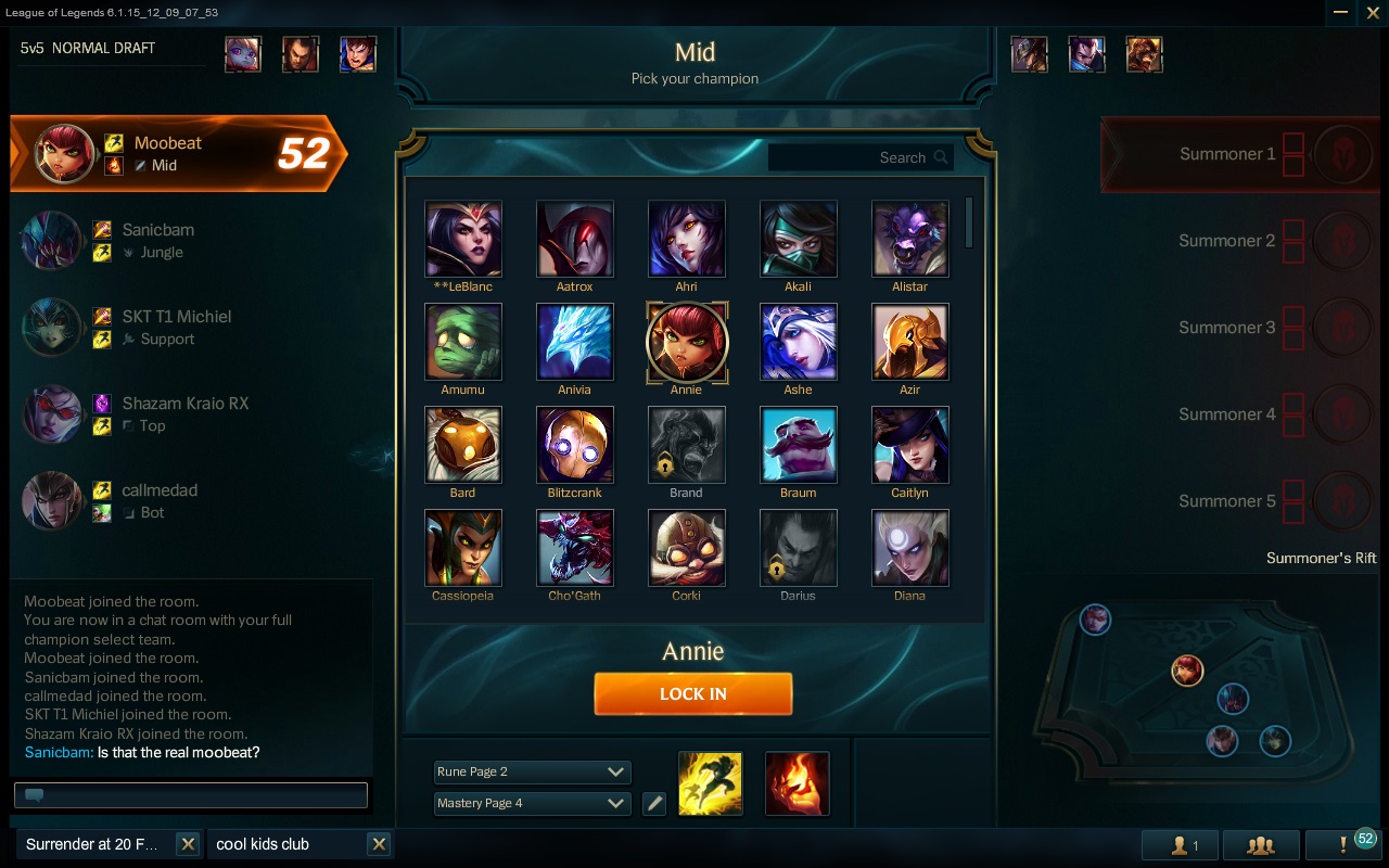 Surrender at 20: 12/9 PBE Update: New Champion Select back for testing ...