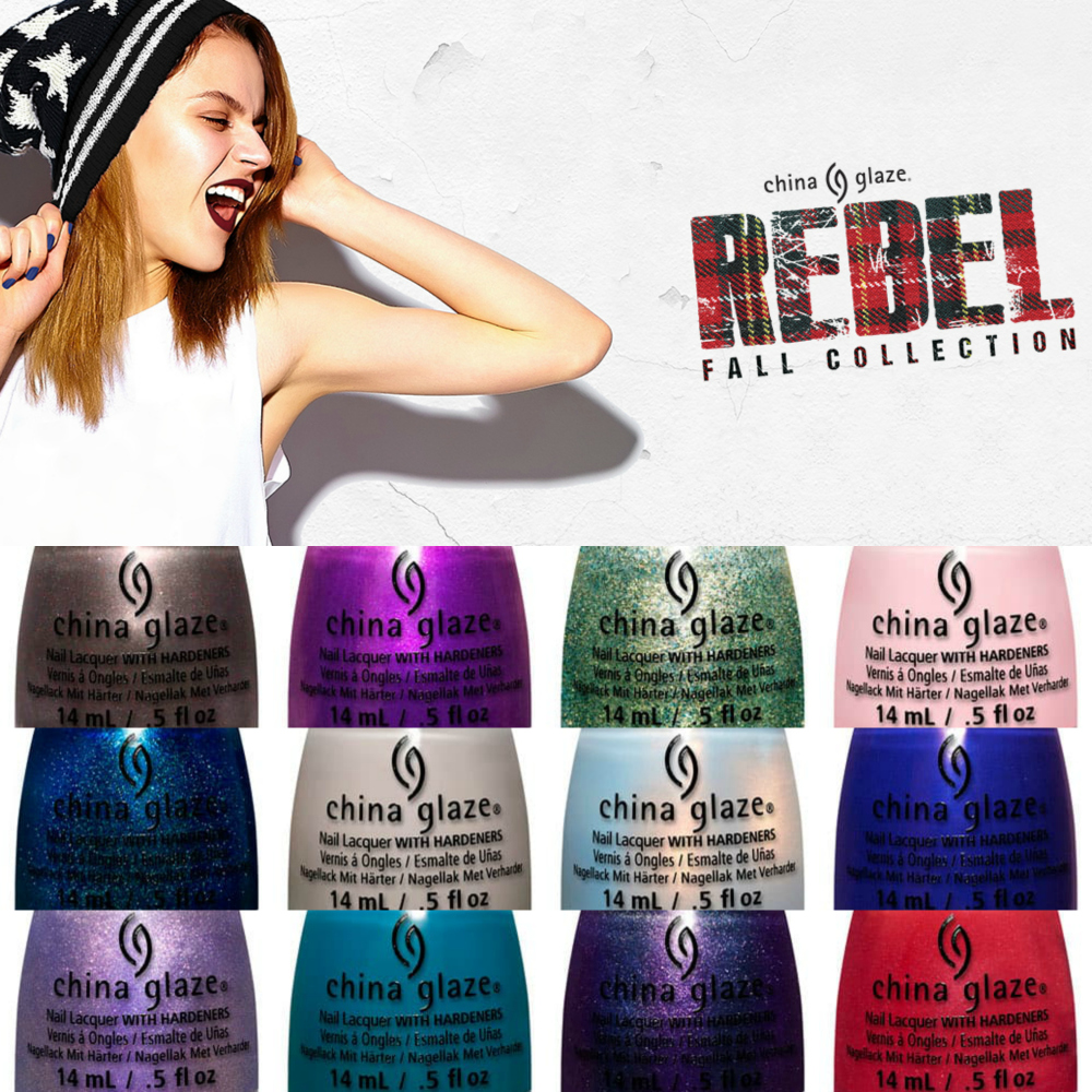KellieGonzo China Glaze Fall 2016 Rebel Collection Swatches & Review