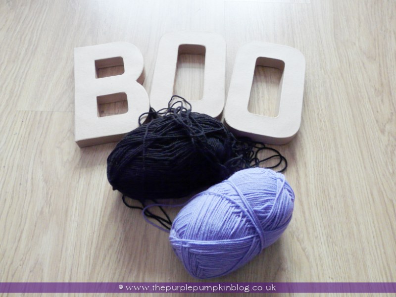 BOO! Yarn Wrapped Letters Halloween Decoration