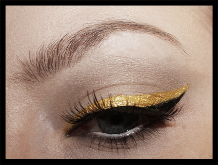 gold eyeliner eyeshadow makeup liquid face studio yellow