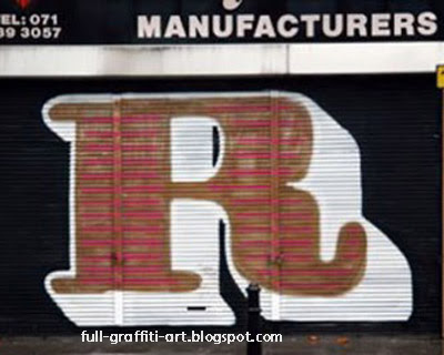 graffiti Alphabet letter R