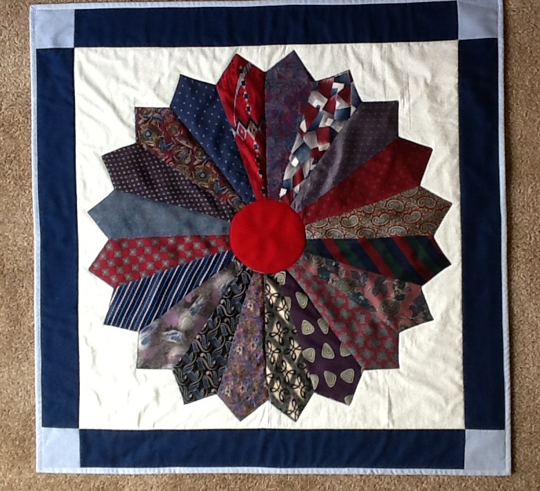 Debbie Lange Quilting: Dresden Plate Quilted Wallhanging with Men's ...