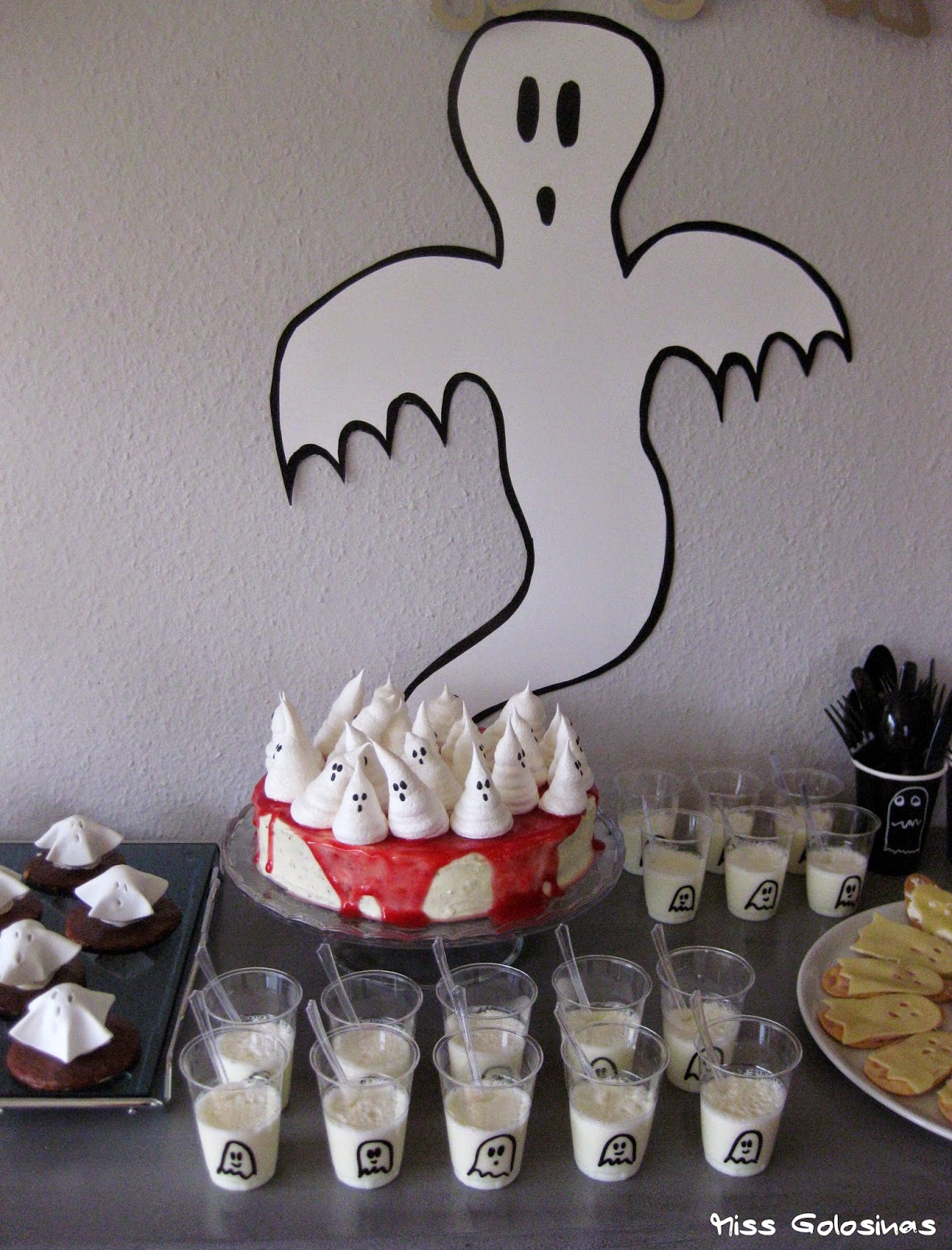 Sweet table for a ghost party, fiesta fantasma, bithdayparty, Mottoparty Geist