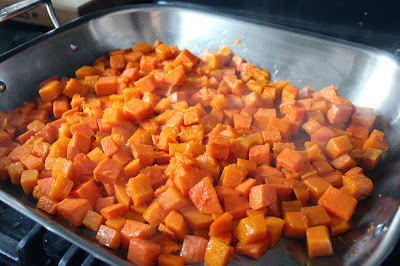 Roasted butternut squash and yam