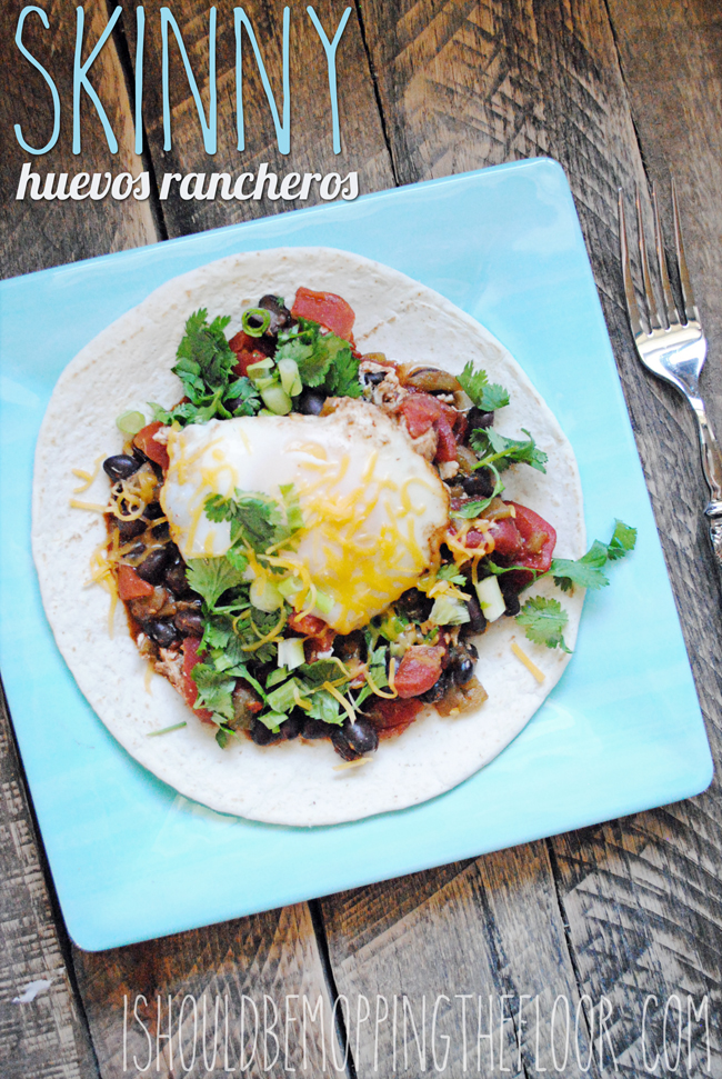 Skinny Huevos Rancheros: a lightened up version of the classic dish. Has 10 Weight Watchers Points Plus per serving.