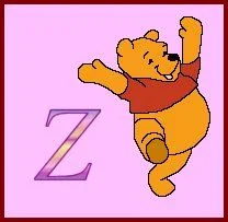 Abecedario de Winnie the Pooh con Letras Arco Iris. Winnie the Pooh Abc.