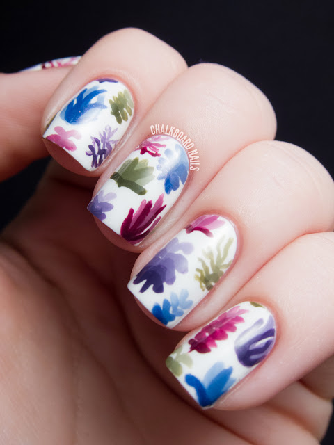 Chalkboard Nails: Succulent nail art inspired by Lindsay Nohl